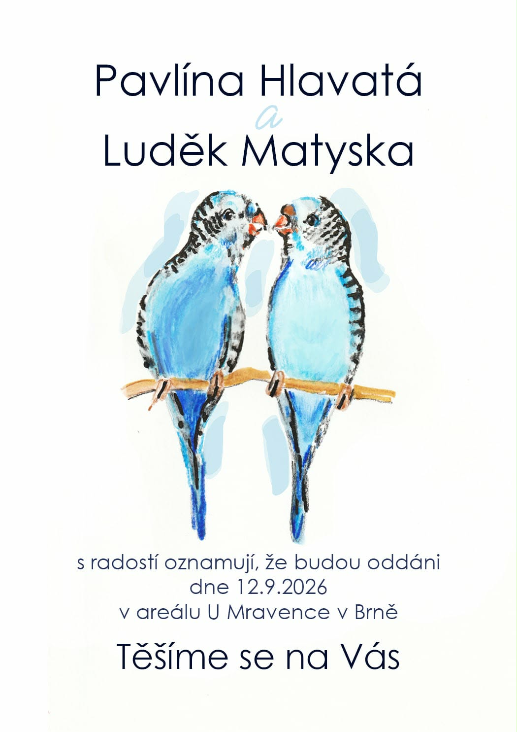 Svatební oznámení — Pavlína Hlavatá a Luděk Matyska